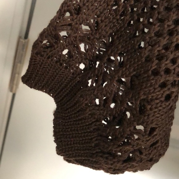 💥Cato Brown Short Fishnet Shrug w/Front Tie💥 - Picture 5 of 5